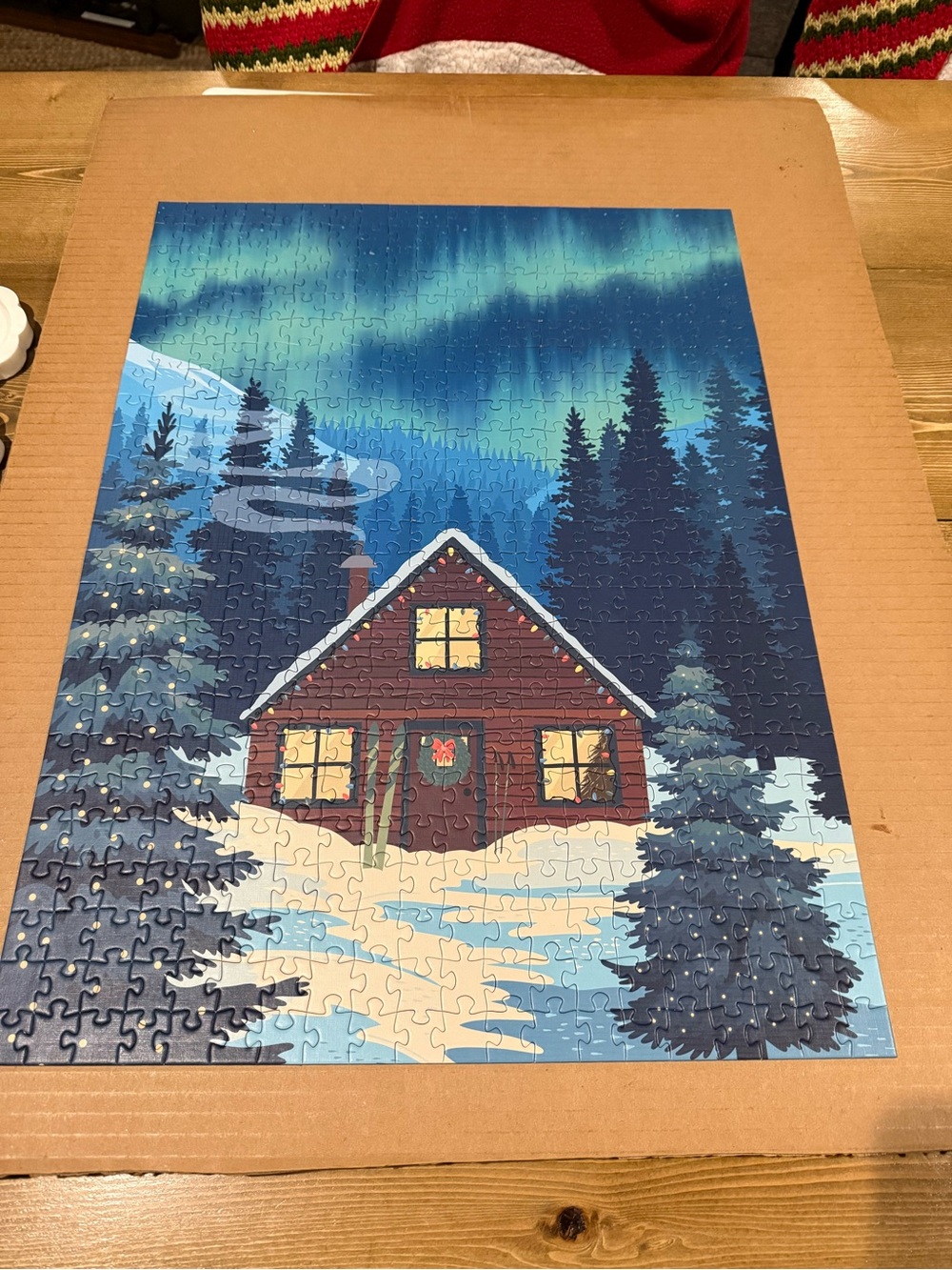 Villager Winter Cabin 500 Piece Puzzle - Picture 2 of 2